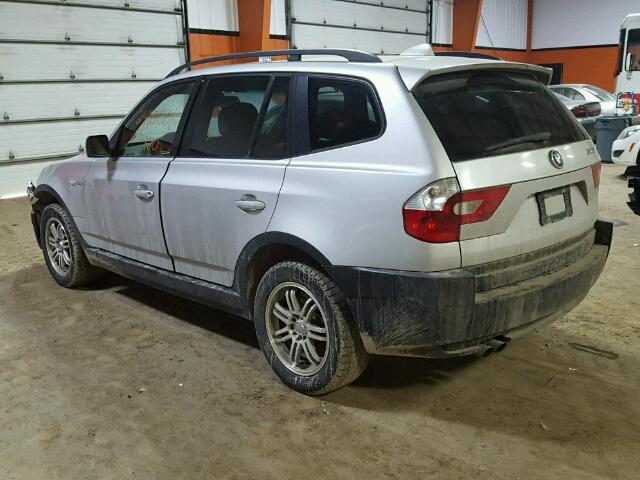 WBXPA93474WA64348 - 2004 BMW X3 3.0I SILVER photo 3