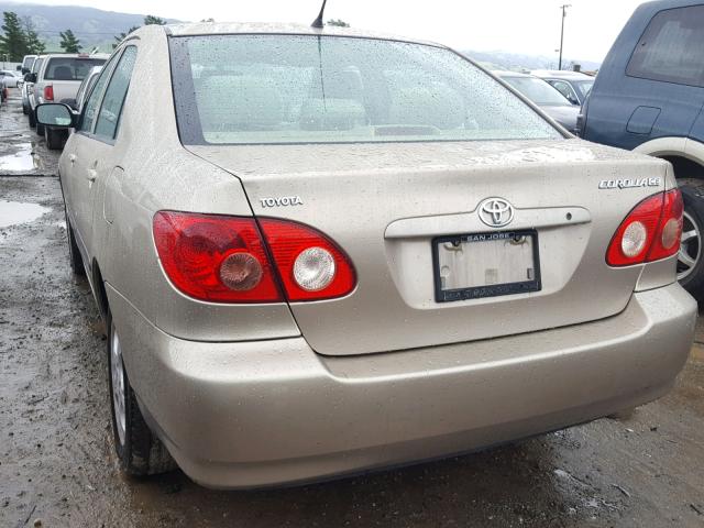 1NXBR32E75Z345577 - 2005 TOYOTA COROLLA CE BEIGE photo 3