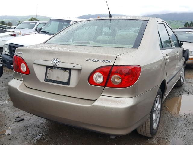 1NXBR32E75Z345577 - 2005 TOYOTA COROLLA CE BEIGE photo 4