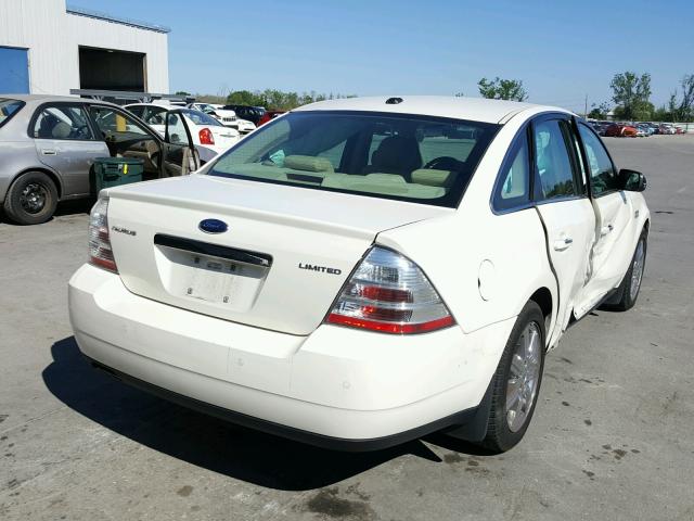 1FAHP25W19G108628 - 2009 FORD TAURUS LIM WHITE photo 4