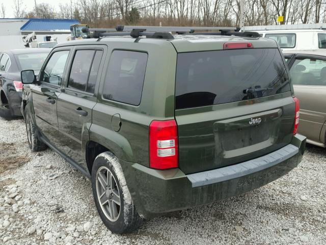 1J8FT28W78D737988 - 2008 JEEP PATRIOT SP GREEN photo 3