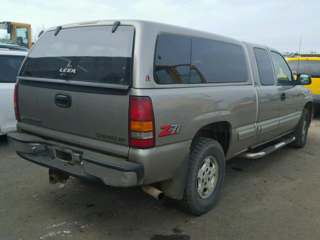 2GCEK19T2Y1117923 - 2000 CHEVROLET SILVERADO GRAY photo 4