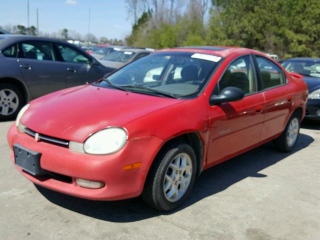 1P3ES46C1YD805373 - 2000 PLYMOUTH NEON BASE RED photo 2