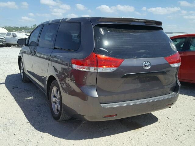 5TDKA3DC8BS007290 - 2011 TOYOTA SIENNA BAS CHARCOAL photo 3