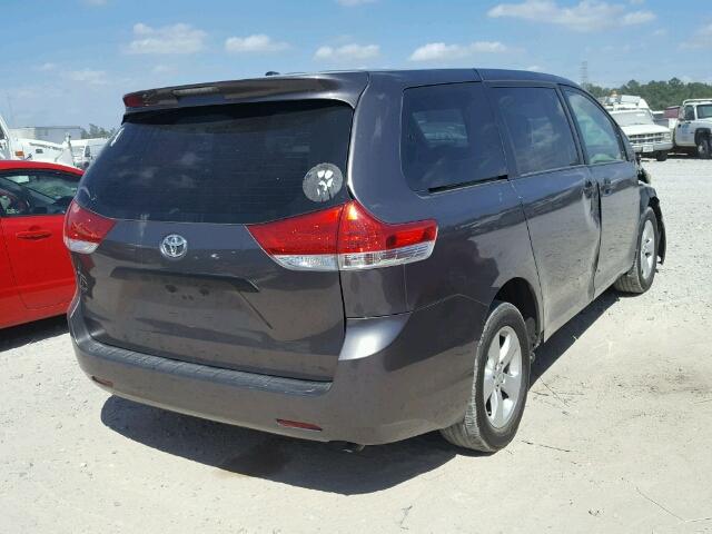 5TDKA3DC8BS007290 - 2011 TOYOTA SIENNA BAS CHARCOAL photo 4