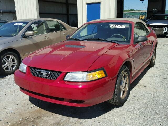 1FAFP4449YF287539 - 2000 FORD MUSTANG RED photo 2