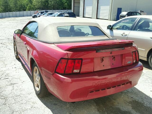 1FAFP4449YF287539 - 2000 FORD MUSTANG RED photo 3