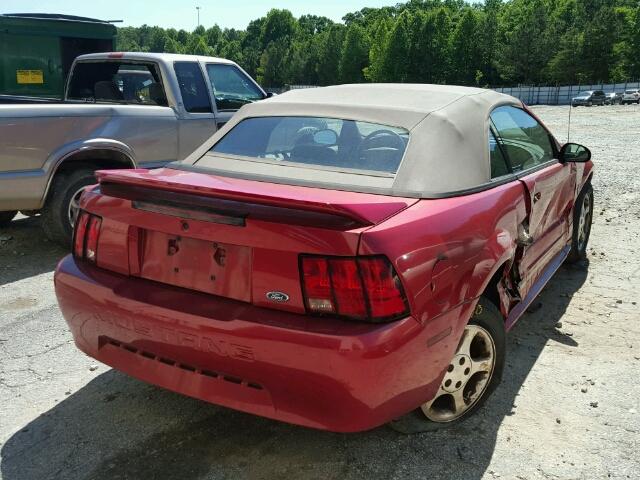 1FAFP4449YF287539 - 2000 FORD MUSTANG RED photo 4