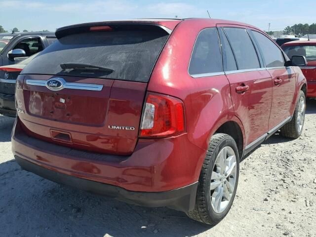 2FMDK3KC9DBA36080 - 2013 FORD EDGE LIMIT RED photo 4