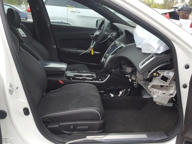 19UUB2F68JA012963 - 2018 ACURA TLX TECH+A WHITE photo 5