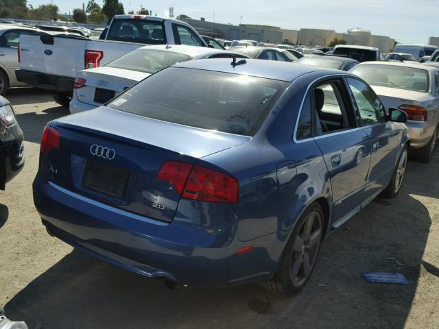 WAUBF78E56A222744 - 2006 AUDI A4 S-LINE BLUE photo 4