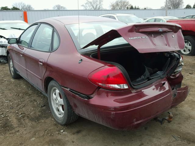 1FAFP55U64G173328 - 2004 FORD TAURUS SES MAROON photo 3