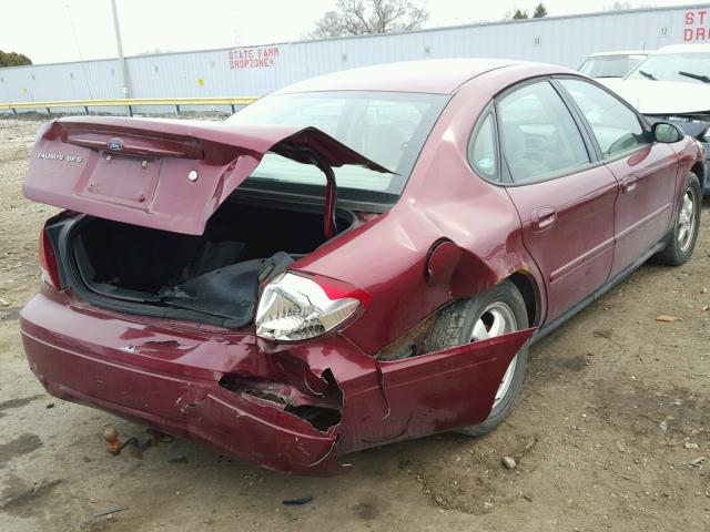 1FAFP55U64G173328 - 2004 FORD TAURUS SES MAROON photo 4