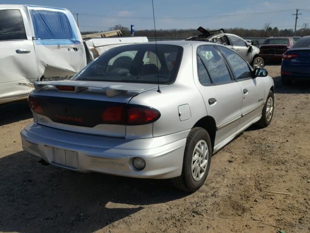 1G2JB524917329501 - 2001 PONTIAC SUNFIRE SE SILVER photo 4