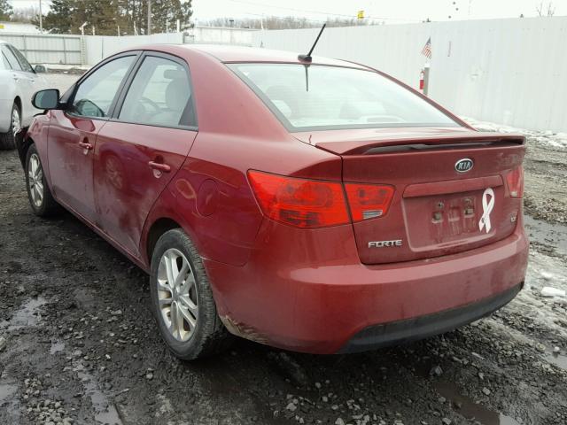 KNAFU4A21C5517303 - 2012 KIA FORTE EX RED photo 3