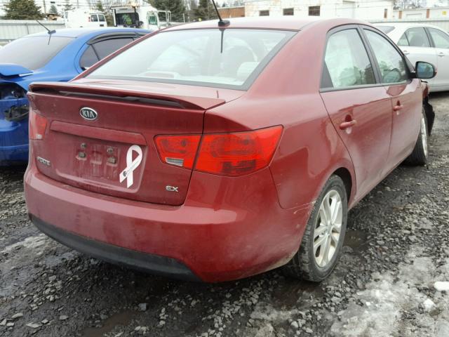 KNAFU4A21C5517303 - 2012 KIA FORTE EX RED photo 4