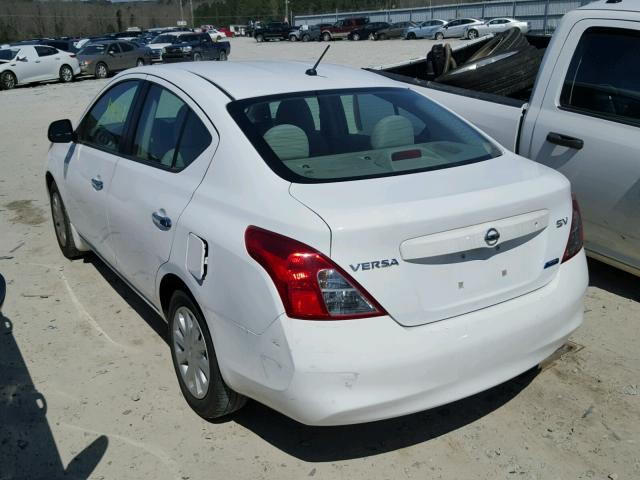 3N1CN7AP1CL906848 - 2012 NISSAN VERSA S WHITE photo 3