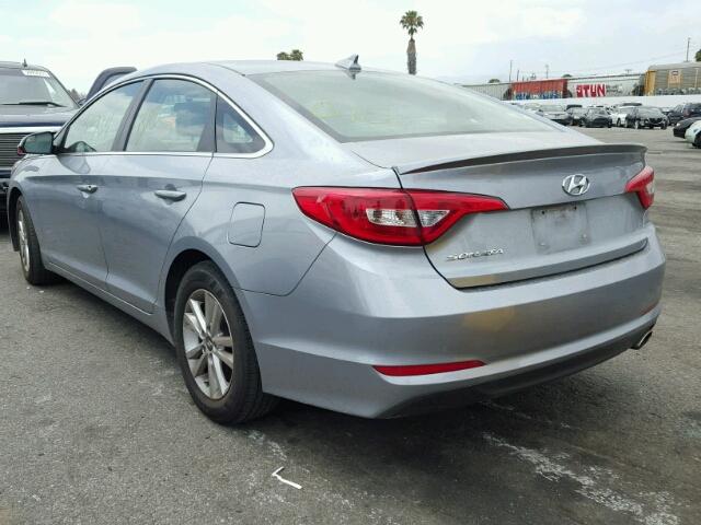 5NPE24AF1FH021882 - 2015 HYUNDAI SONATA SE SILVER photo 3