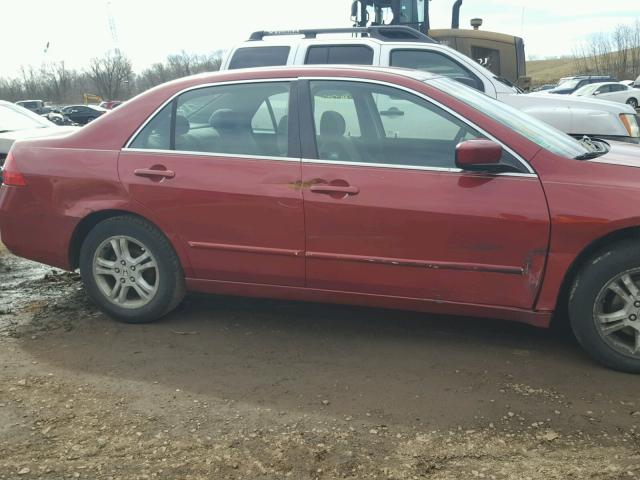 1HGCM56317A055935 - 2007 HONDA ACCORD SE RED photo 9