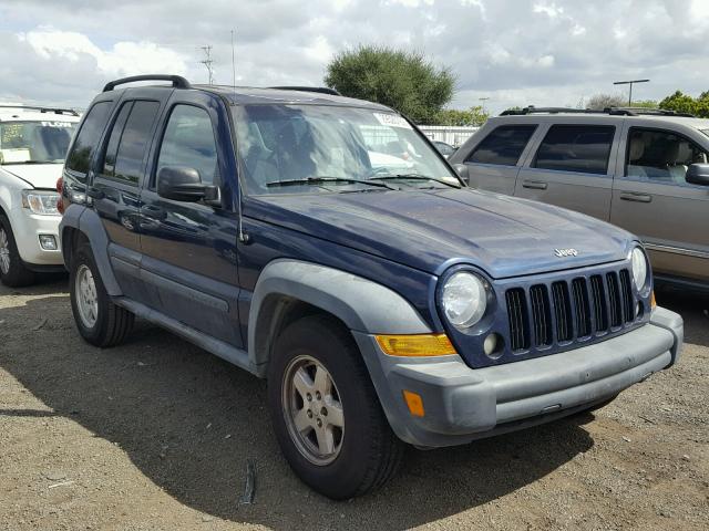 1J4GK48K36W166082 - 2006 JEEP LIBERTY SP BLUE photo 1