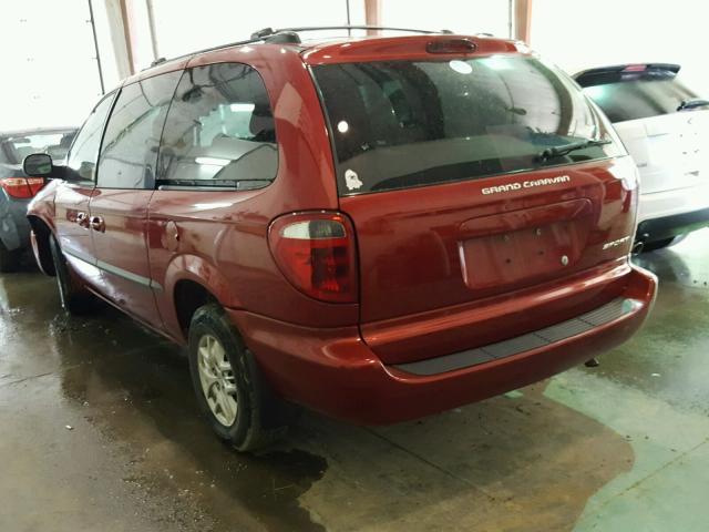 2B8GP44331R215560 - 2001 DODGE GRAND CARA RED photo 3