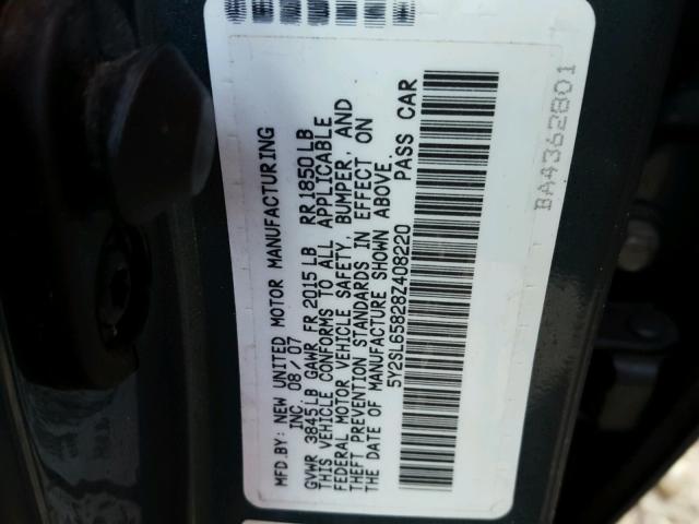 5Y2SL65828Z408220 - 2008 PONTIAC VIBE BLUE photo 10