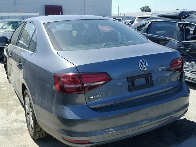 3VW2B7AJ9HM212338 - 2017 VOLKSWAGEN JETTA S 灰色 照片 3