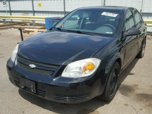 1G1AK55F277109708 - 2007 CHEVROLET COBALT LS BLACK photo 2