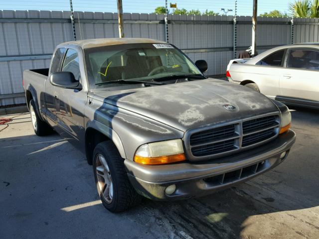 1B7GL22Z71S342354 - 2001 DODGE DAKOTA GRAY photo 1