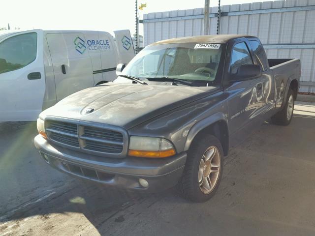 1B7GL22Z71S342354 - 2001 DODGE DAKOTA GRAY photo 2