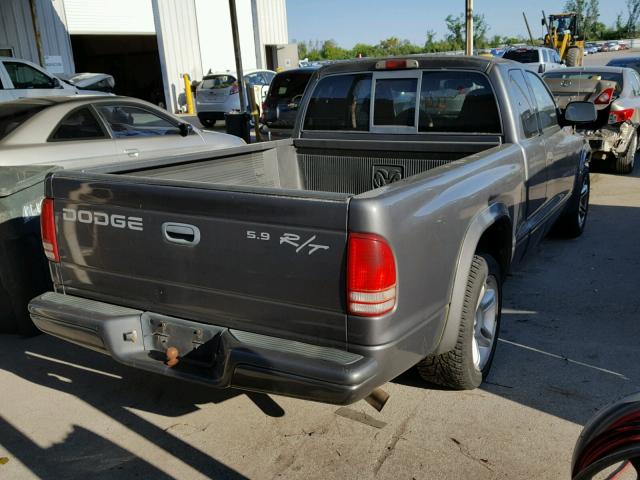 1B7GL22Z71S342354 - 2001 DODGE DAKOTA GRAY photo 4