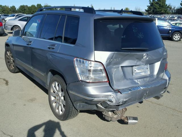 WDCGG8HB2BF526929 - 2011 MERCEDES-BENZ GLK 350 4M SILVER photo 3