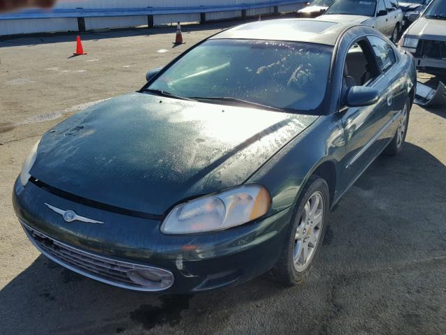 4C3AG52H62E081093 - 2002 CHRYSLER SEBRING LX GREEN photo 2