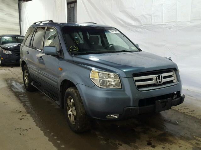 5FNYF28486B011018 - 2006 HONDA PILOT EX BLUE photo 1