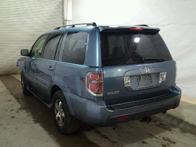 5FNYF28486B011018 - 2006 HONDA PILOT EX BLUE photo 3