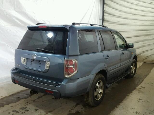 5FNYF28486B011018 - 2006 HONDA PILOT EX BLUE photo 4