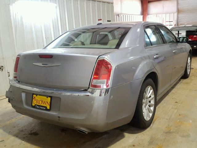 2C3CCAAG4DH627134 - 2013 CHRYSLER 300 SILVER photo 4