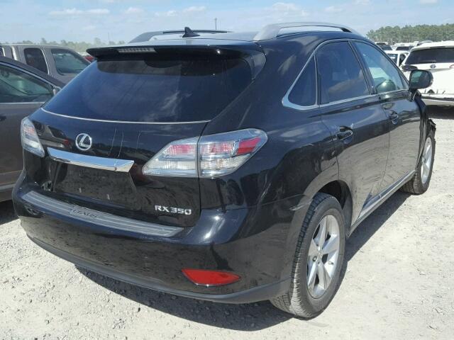 2T2ZK1BA5CC081404 - 2012 LEXUS RX 350 BLACK photo 4