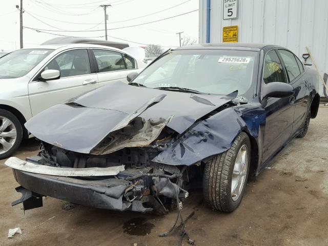 1G3NL52E04C213134 - 2004 OLDSMOBILE ALERO GL BLUE photo 2