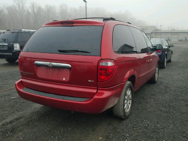 2C4GP74L11R295379 - 2001 CHRYSLER TOWN & COU RED photo 4