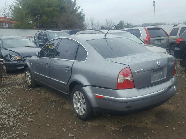 WVWPD63B53P433747 - 2003 VOLKSWAGEN PASSAT GLS GRAY photo 3