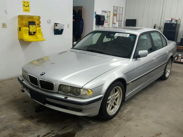 WBAGG83421DN82066 - 2001 BMW 740 I AUTO SILVER photo 2