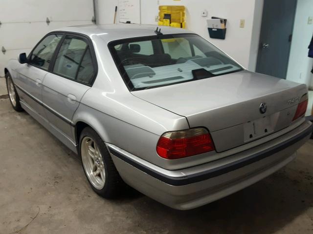 WBAGG83421DN82066 - 2001 BMW 740 I AUTO SILVER photo 3