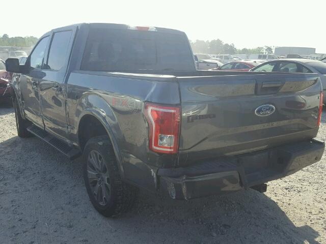 1FTEW1EG7GFC83634 - 2016 FORD F150 SUPER GRAY photo 3