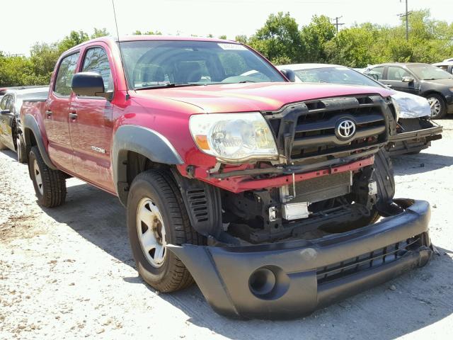 5TEJU62N28Z569836 - 2008 TOYOTA TACOMA DOU BURGUNDY photo 1