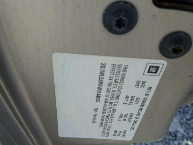 2G1WL52M8W9144885 - 1998 CHEVROLET LUMINA BAS ვერცხლისფერი ფოტო 10