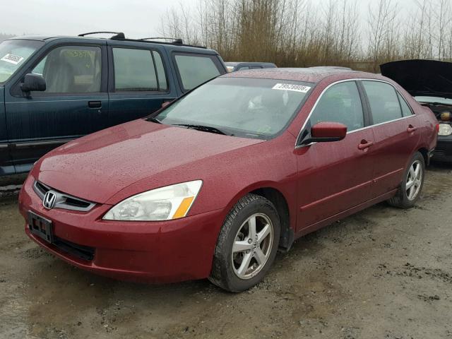 1HGCM56815A047584 - 2005 HONDA ACCORD EX RED photo 2