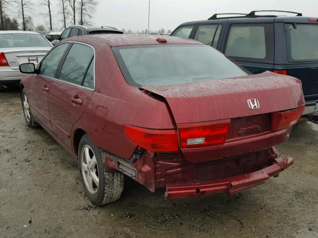 1HGCM56815A047584 - 2005 HONDA ACCORD EX RED photo 3