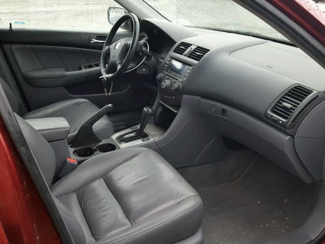 1HGCM56815A047584 - 2005 HONDA ACCORD EX RED photo 5