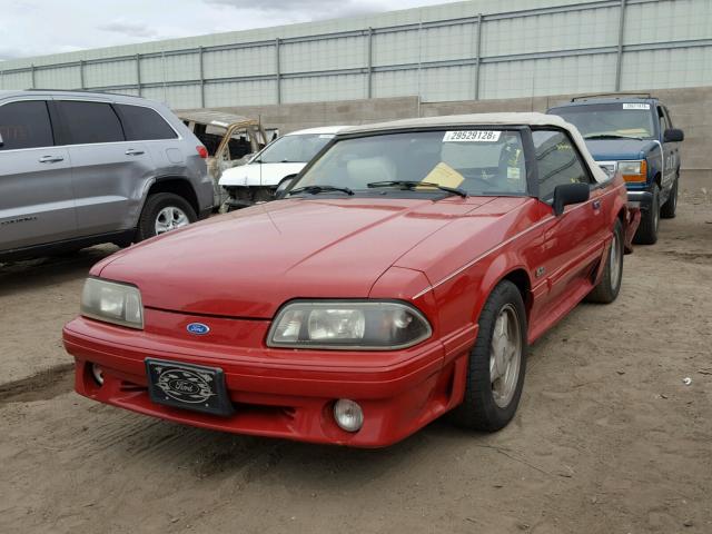 1FABP45EXKF255518 - 1989 FORD MUSTANG GT RED photo 2